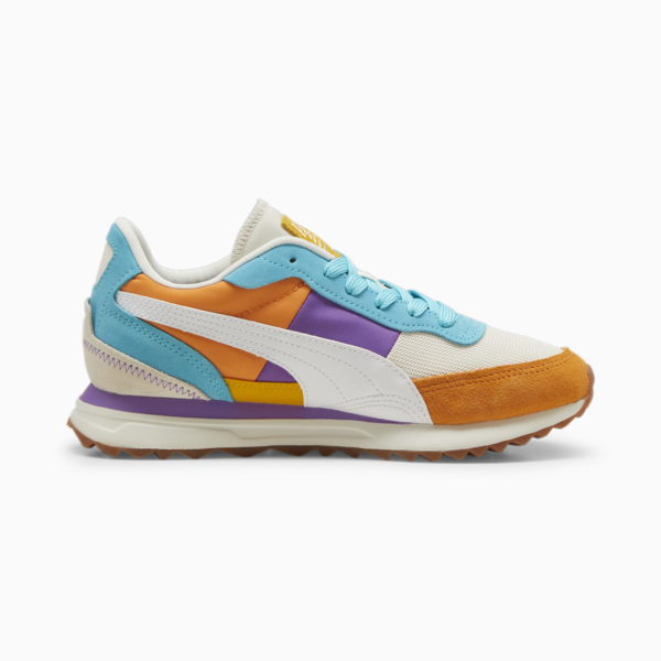 Road Rider Suede Sneakers, Frosted Ivory-PUMA White, large-ZAF