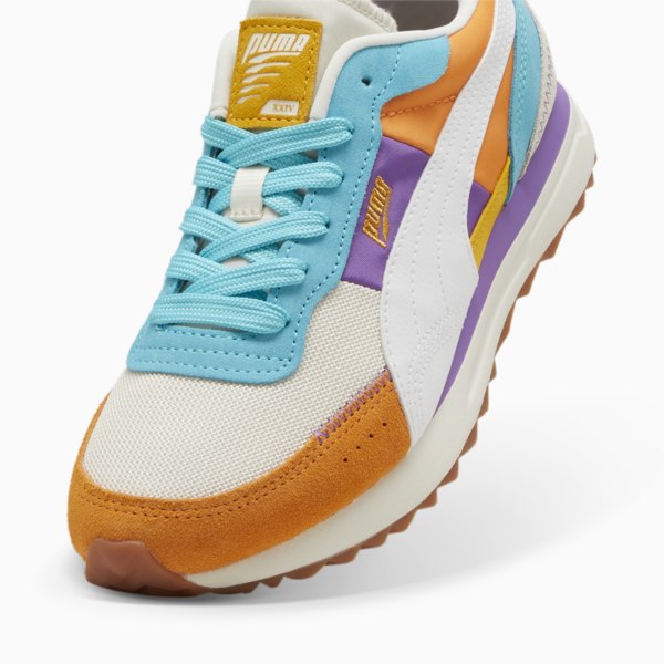 Road Rider Suede Sneakers, Frosted Ivory-PUMA White, large-ZAF