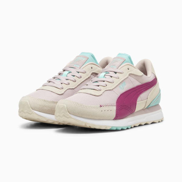 Road Rider Suede Sneakers, Mauve Mist-Magenta Gleam, large-ZAF