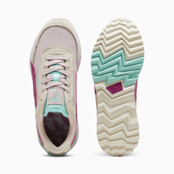 Road Rider Suede Sneakers, Mauve Mist-Magenta Gleam, large-ZAF