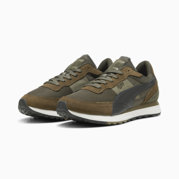 Road Rider Suede Sneakers, PUMA Olive-Wild Willow, large-ZAF