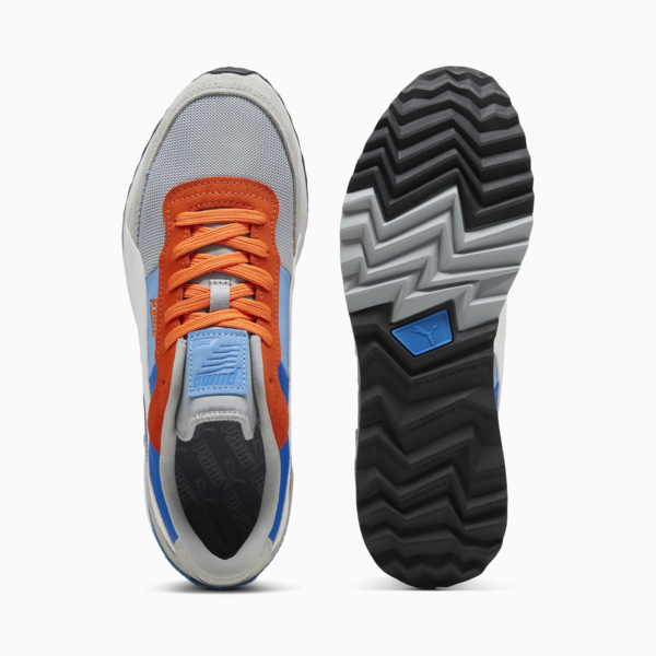 Road Rider Suede Sneakers, Cool Mid Gray-Bluemazing, large-ZAF