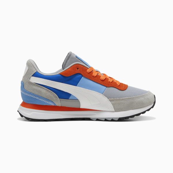 Road Rider Suede Sneakers, Cool Mid Gray-Bluemazing, large-ZAF