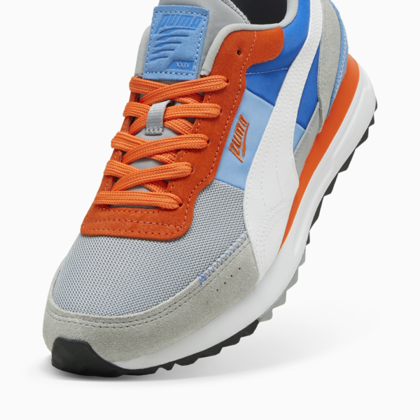 Road Rider Suede Sneakers, Cool Mid Gray-Bluemazing, large-ZAF