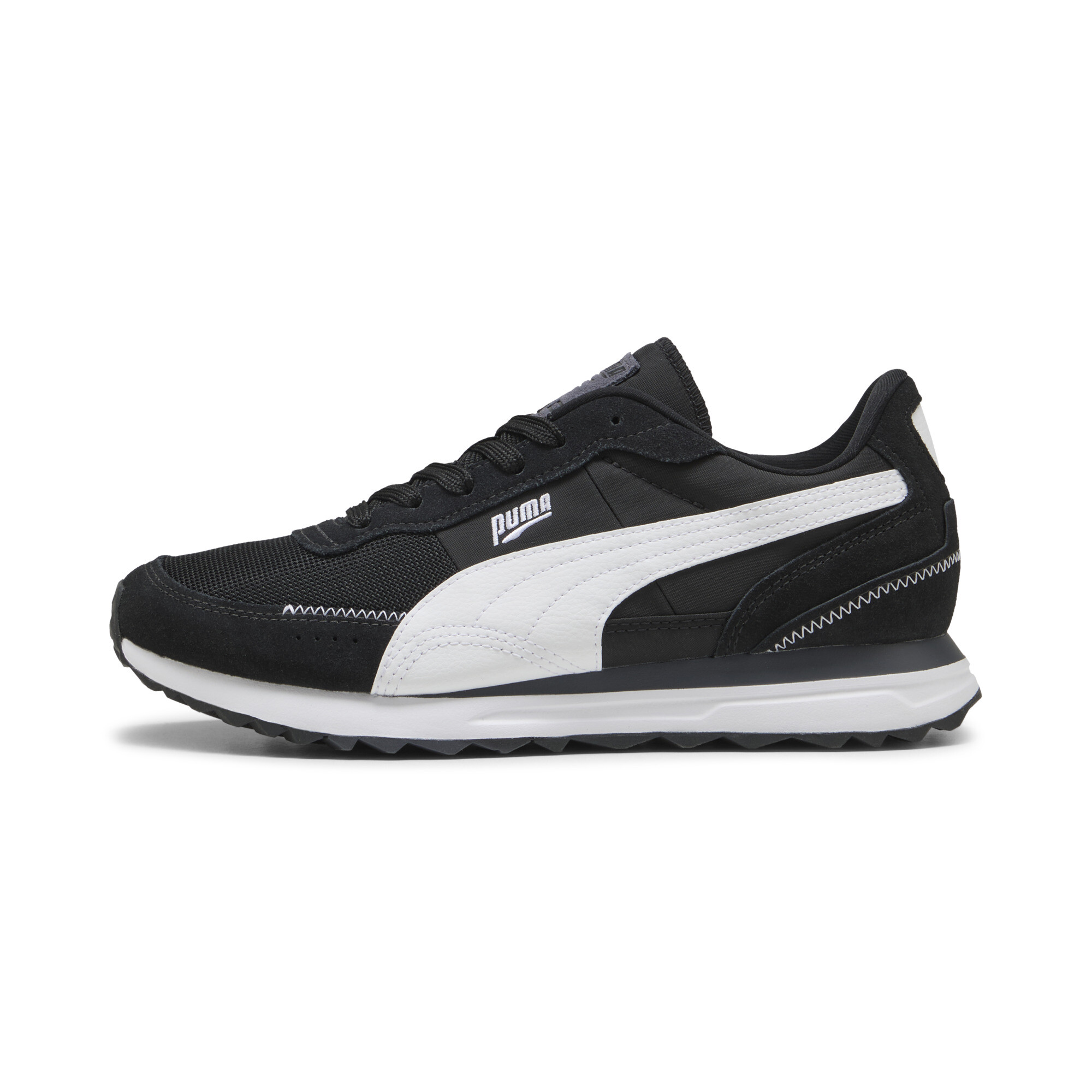 Puma Road Rider Suede Sneakers Schuhe | Mit Plain | Black/White/Galactic Gray | Größe: 40.5