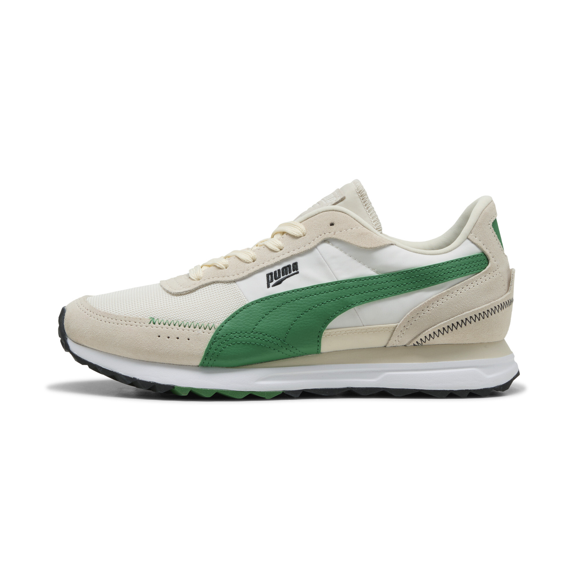 Puma Road Rider Suede Sneakers Schuhe | Mit Plain | Warm White/Archive Green | Größe: 42.5