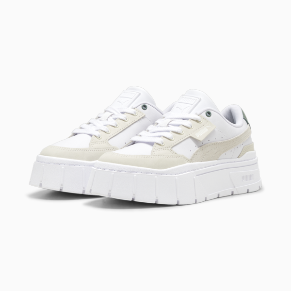 Zapatillas para mujer Mayze Stack Luxe, Warm White-PUMA White, large-ARG