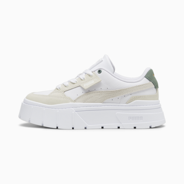 Zapatillas para mujer Mayze Stack Luxe, Warm White-PUMA White, large-ARG