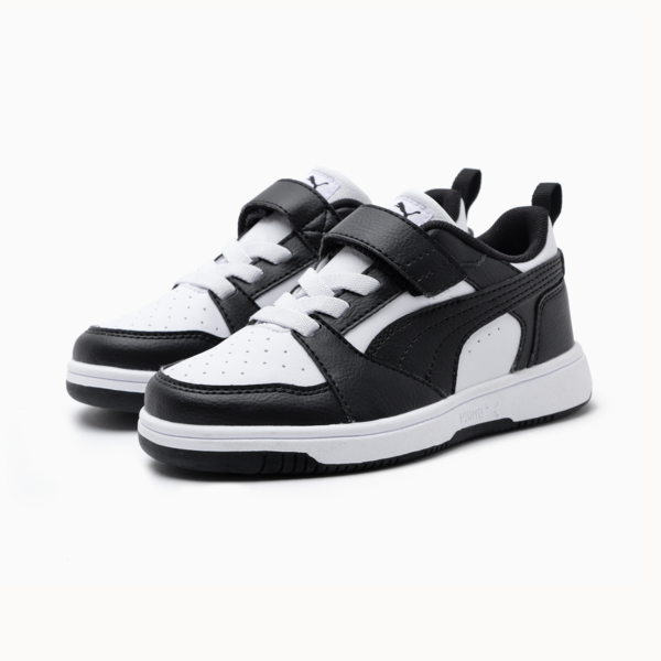 Tenis PUMA Rebound V6 para niños, PUMA White-PUMA Black, large-MEX