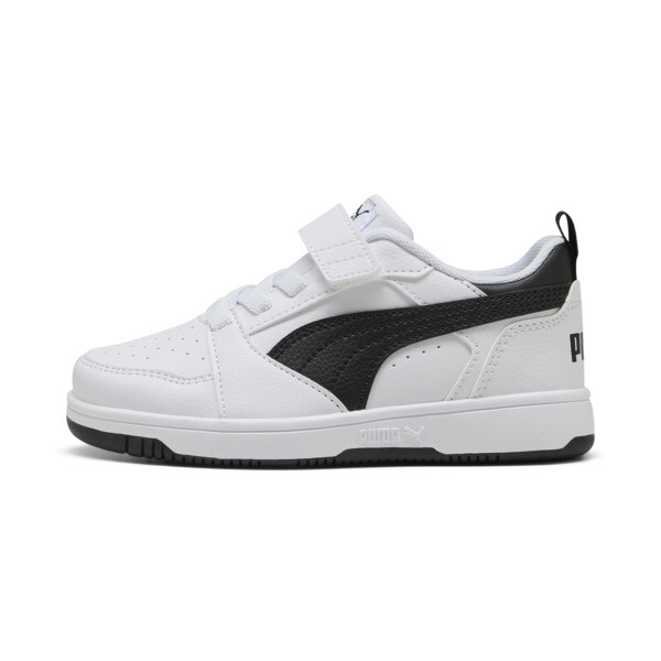 Zapatillas PUMA Rebound V6 para niños En Blanco/Negro/Negro