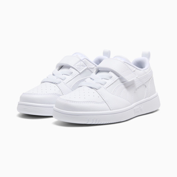 Tenis PUMA Rebound V6 para niños, PUMA White-Cool Light Gray, large-MEX