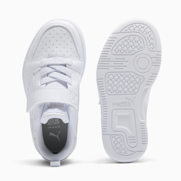 Tenis PUMA Rebound V6 para niños, PUMA White-Cool Light Gray, large-MEX