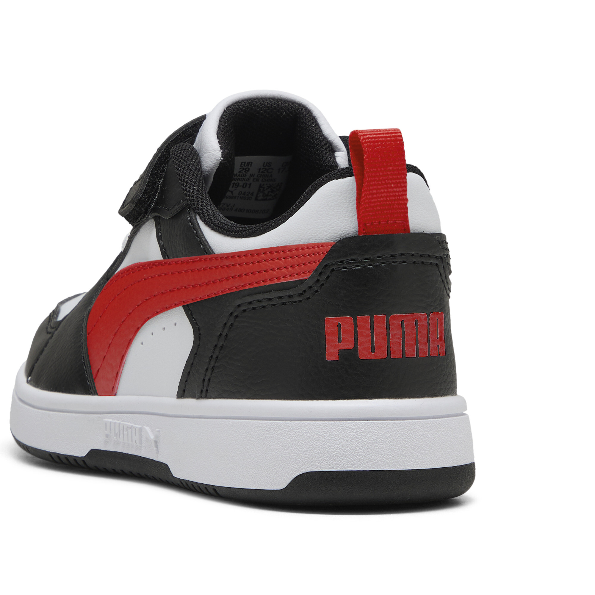 PUMA Rebound V6 Lo sneakers, Zwart/Rood/Wit, Maat 31,5 thumbnail 5