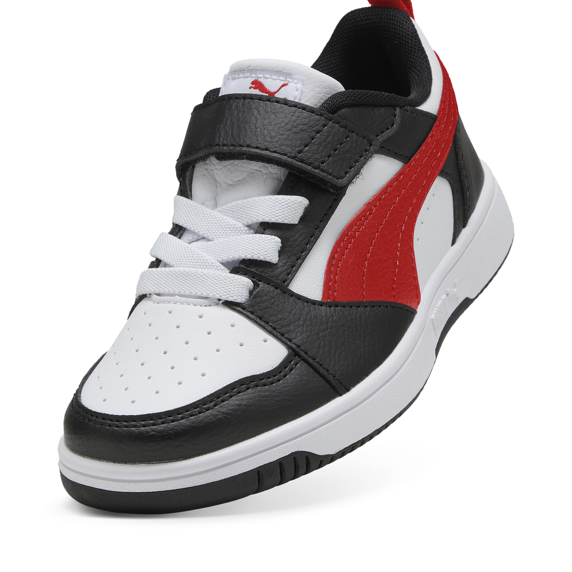 PUMA Rebound V6 Low Sneakers AC+ Kids Wit Zwart