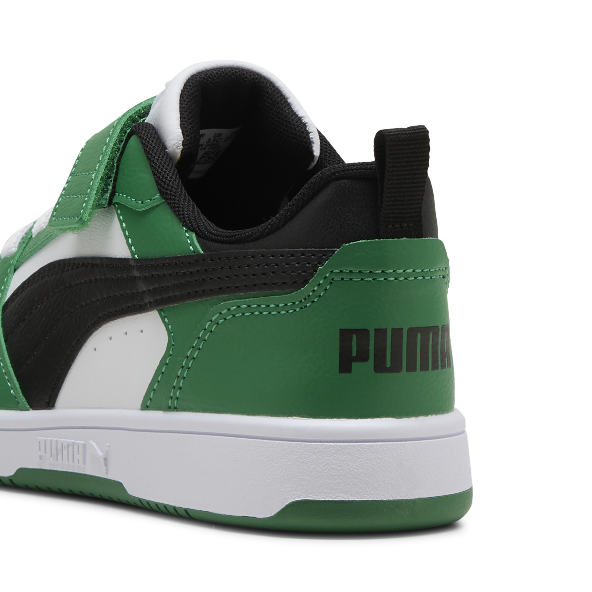 PUMA Rebound V6 Lo sneakers, Groen/Zwart/Wit, Maat 31 thumbnail 5