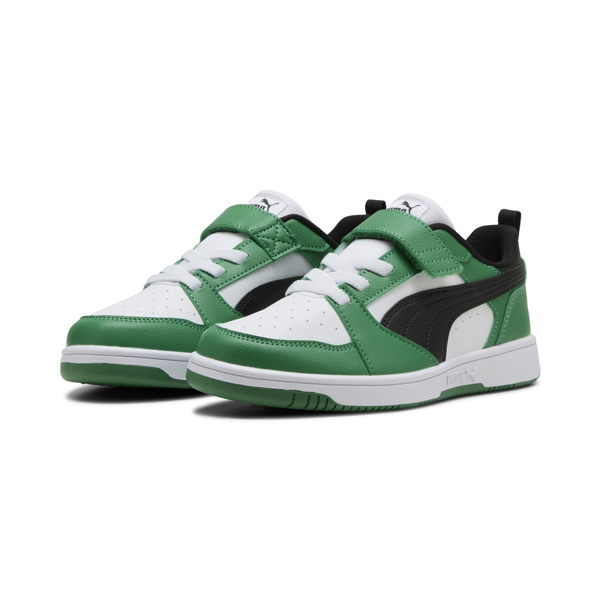 PUMA Rebound V6 Lo sneakers, Groen/Zwart/Wit, Maat 31 thumbnail 6