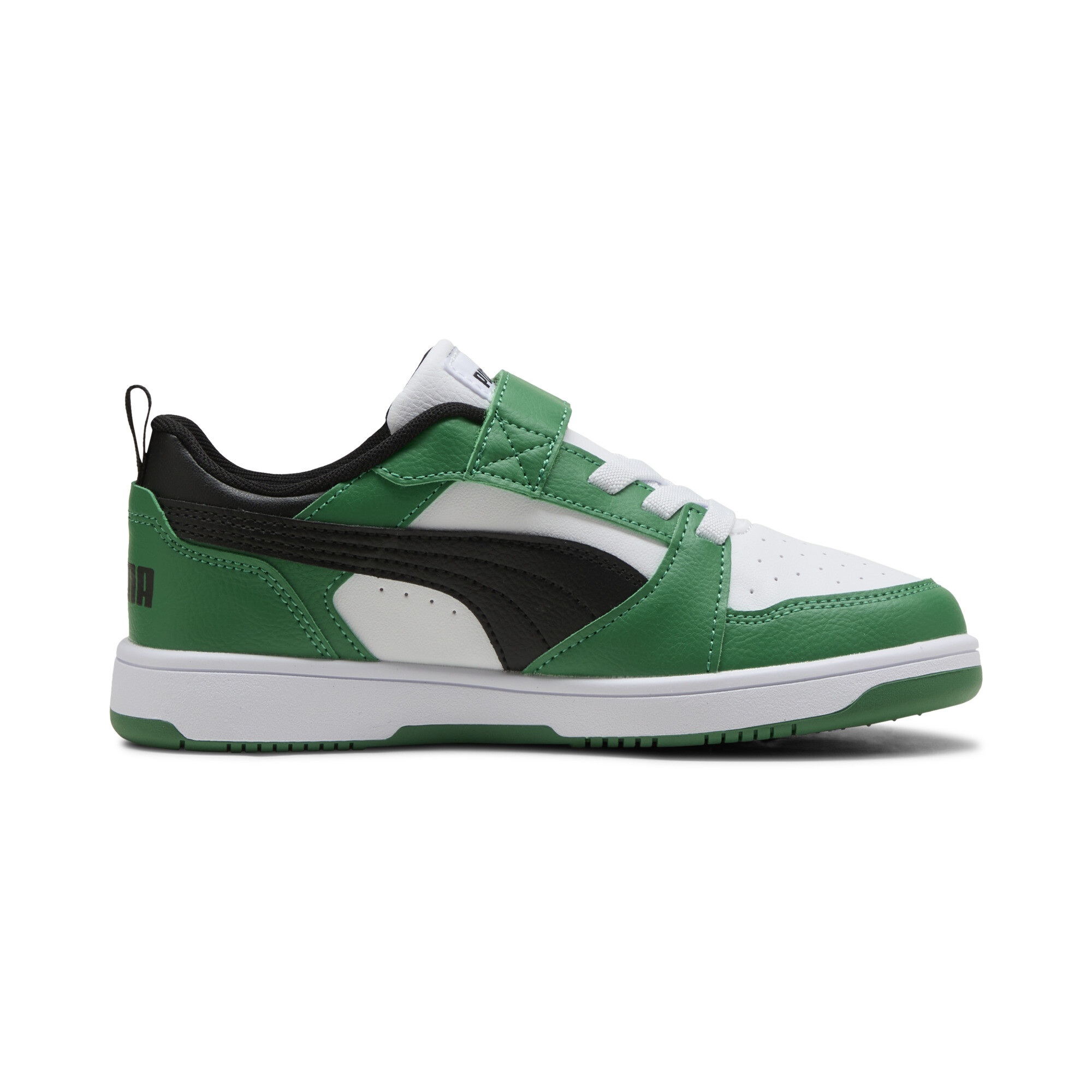 PUMA Rebound V6 Lo sneakers, Groen/Zwart/Wit, Maat 31 thumbnail 3