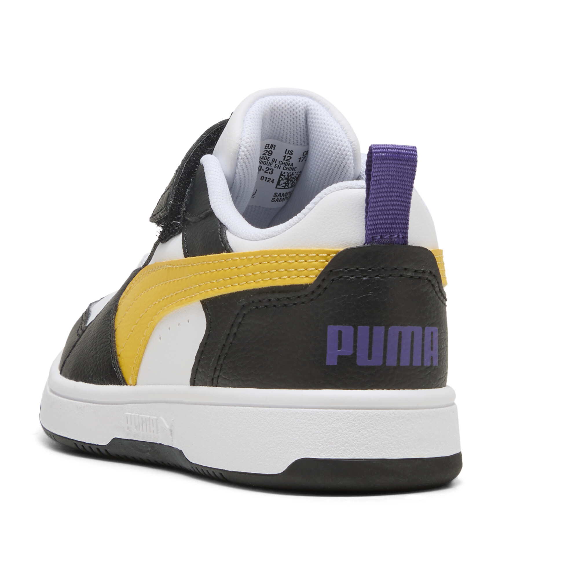 Puma Rebound V6 Lo Kids' Sneakers, Black, Size 27.5, Shoes