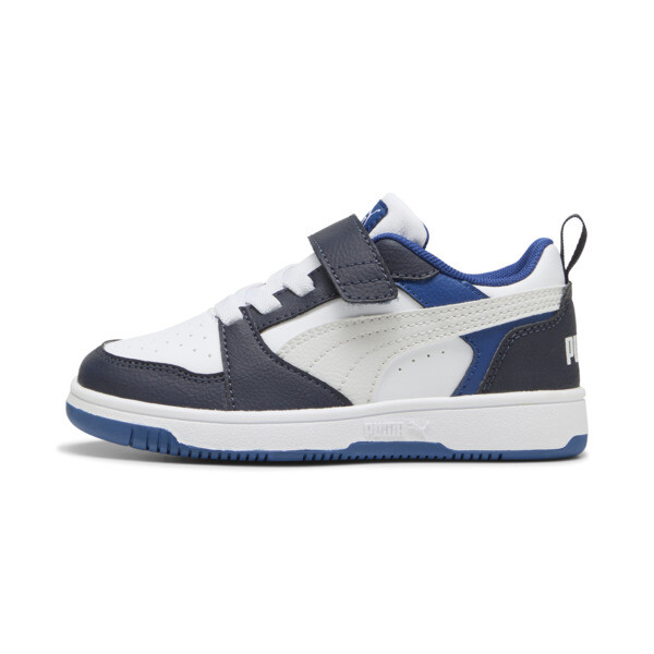 Zapatillas PUMA Rebound V6 para niños En Blanco/Feather Gris/Negro