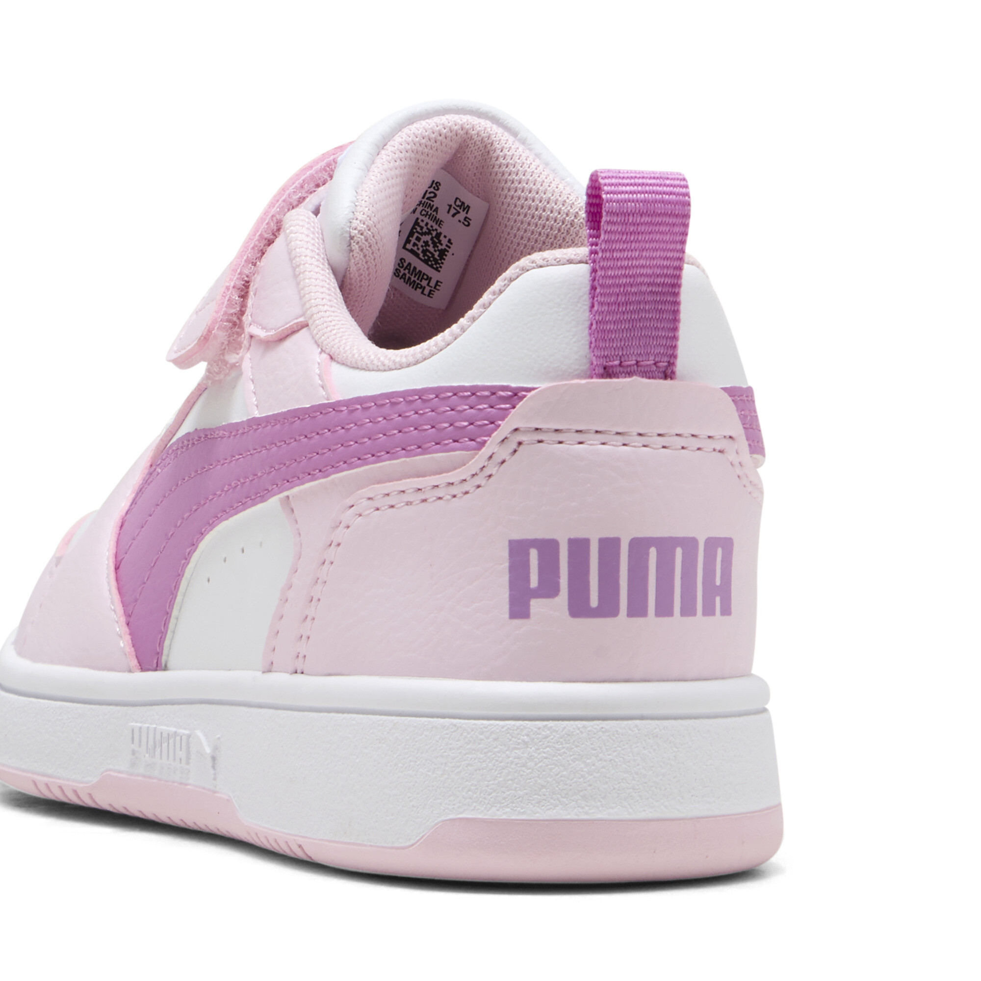 PUMA Rebound V6 Lo sneakers, Roze/Wit, Maat 34,5 thumbnail 5