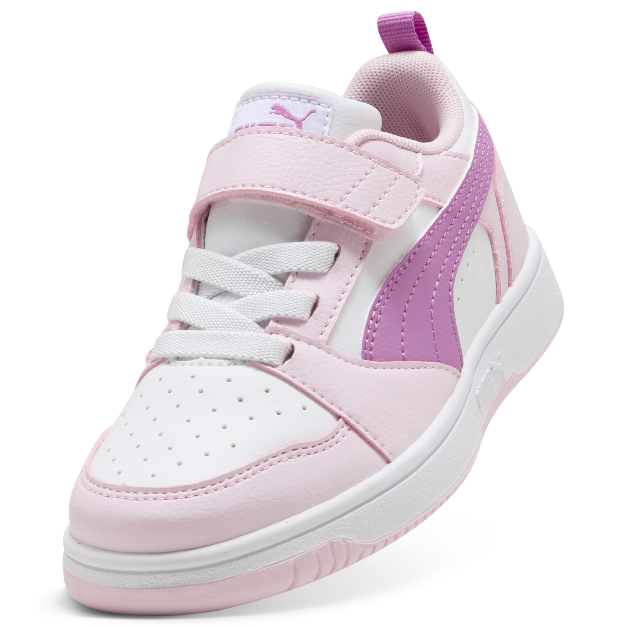 PUMA Rebound V6 Lo sneakers, Roze/Wit, Maat 34,5 thumbnail 2
