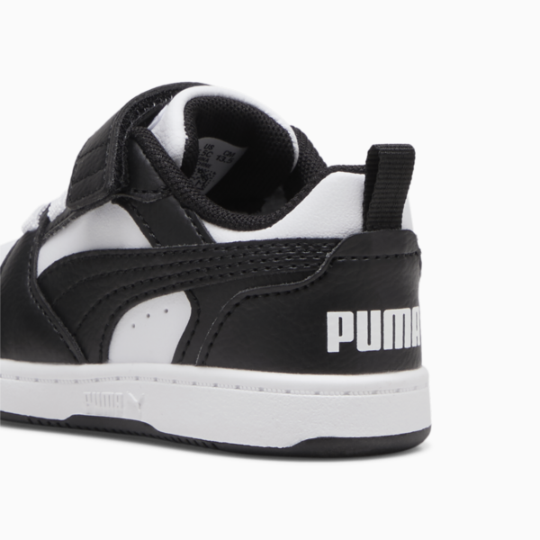 PUMA Rebound v6 Lo Toddlers' Sneakers, PUMA White-PUMA Black, large-MEX