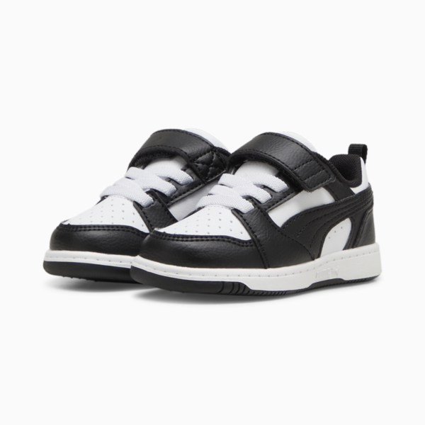 PUMA Rebound v6 Lo Toddlers' Sneakers, PUMA White-PUMA Black, large-MEX