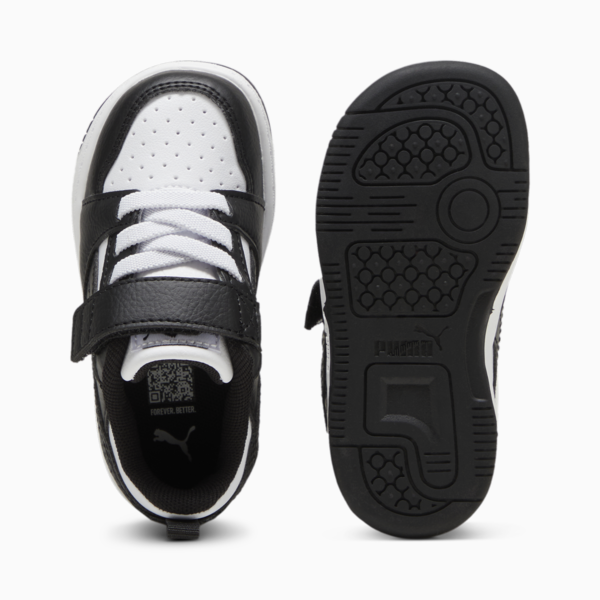 PUMA Rebound v6 Lo Toddlers' Sneakers, PUMA White-PUMA Black, large-MEX