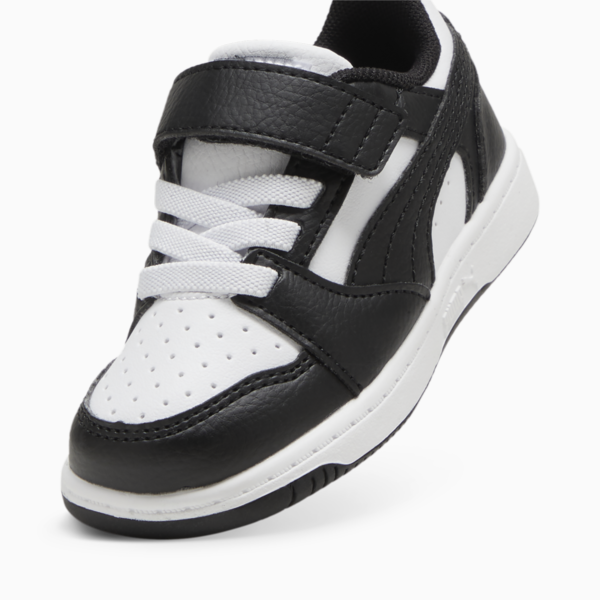 PUMA Rebound v6 Lo Toddlers' Sneakers, PUMA White-PUMA Black, large-MEX