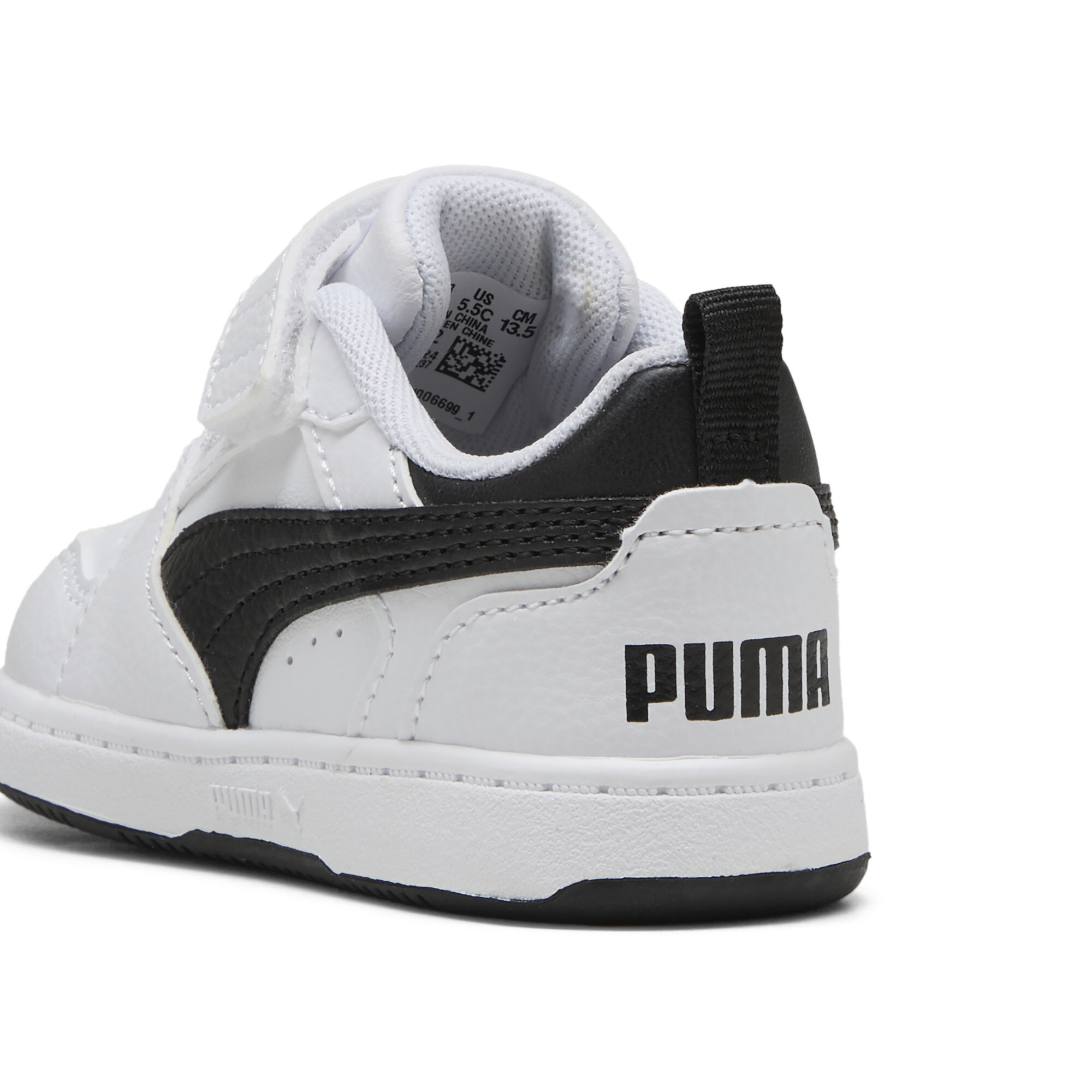 PUMA Rebound v6 Lo sneakers, Zwart/Wit, Maat 27 thumbnail 6
