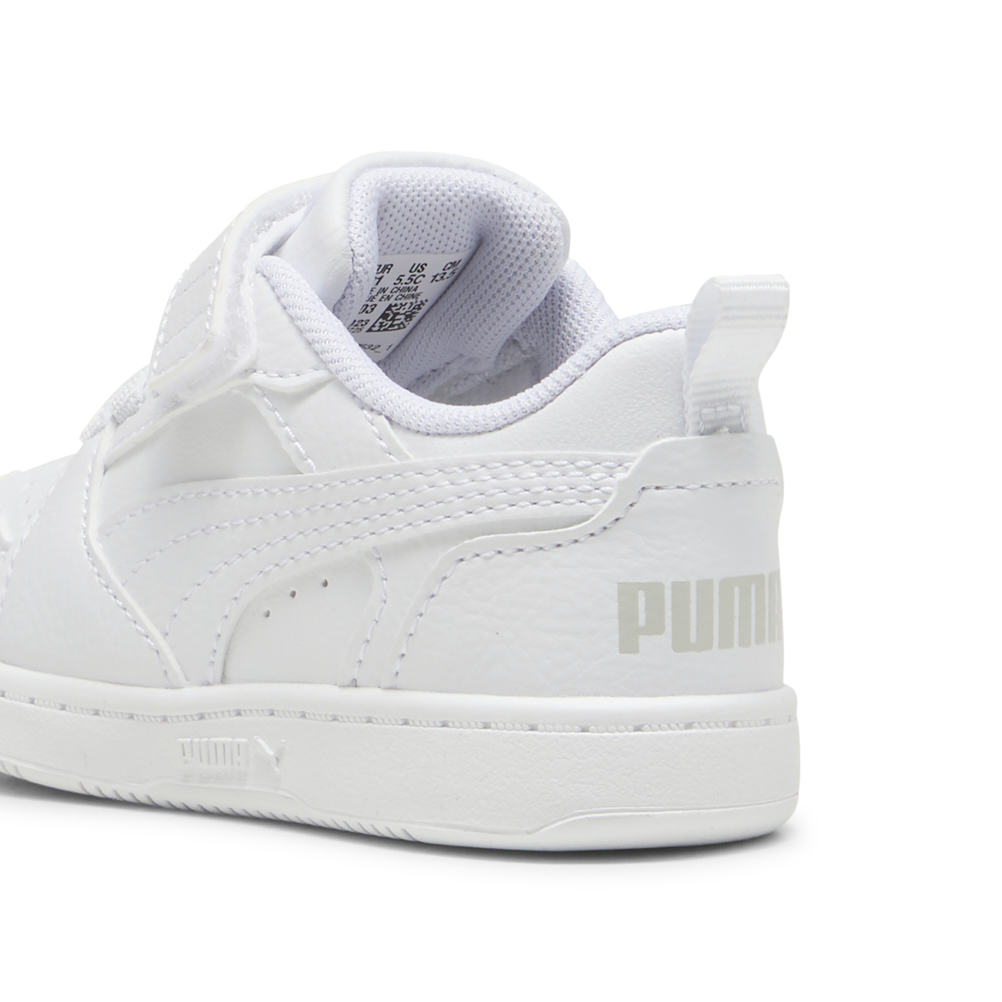 Puma Rebound V6 Lo Toddlers' Sneakers, White, Size 25, Shoes