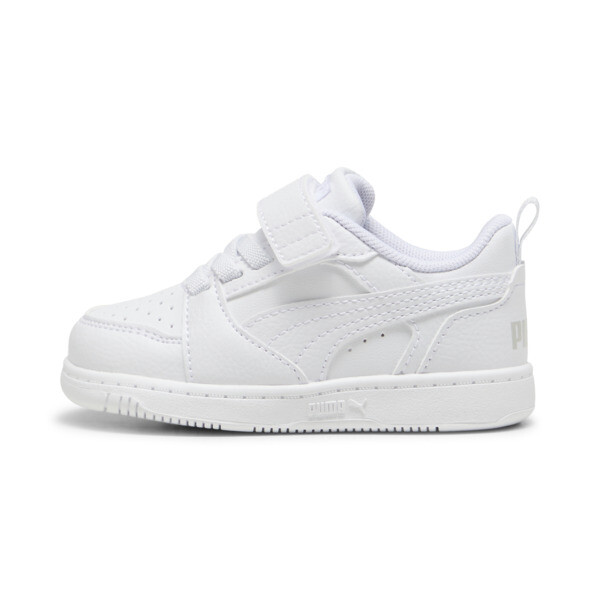 Puma Rebound V6 Lo Toddlers' Sneakers In White-cool Light Gray