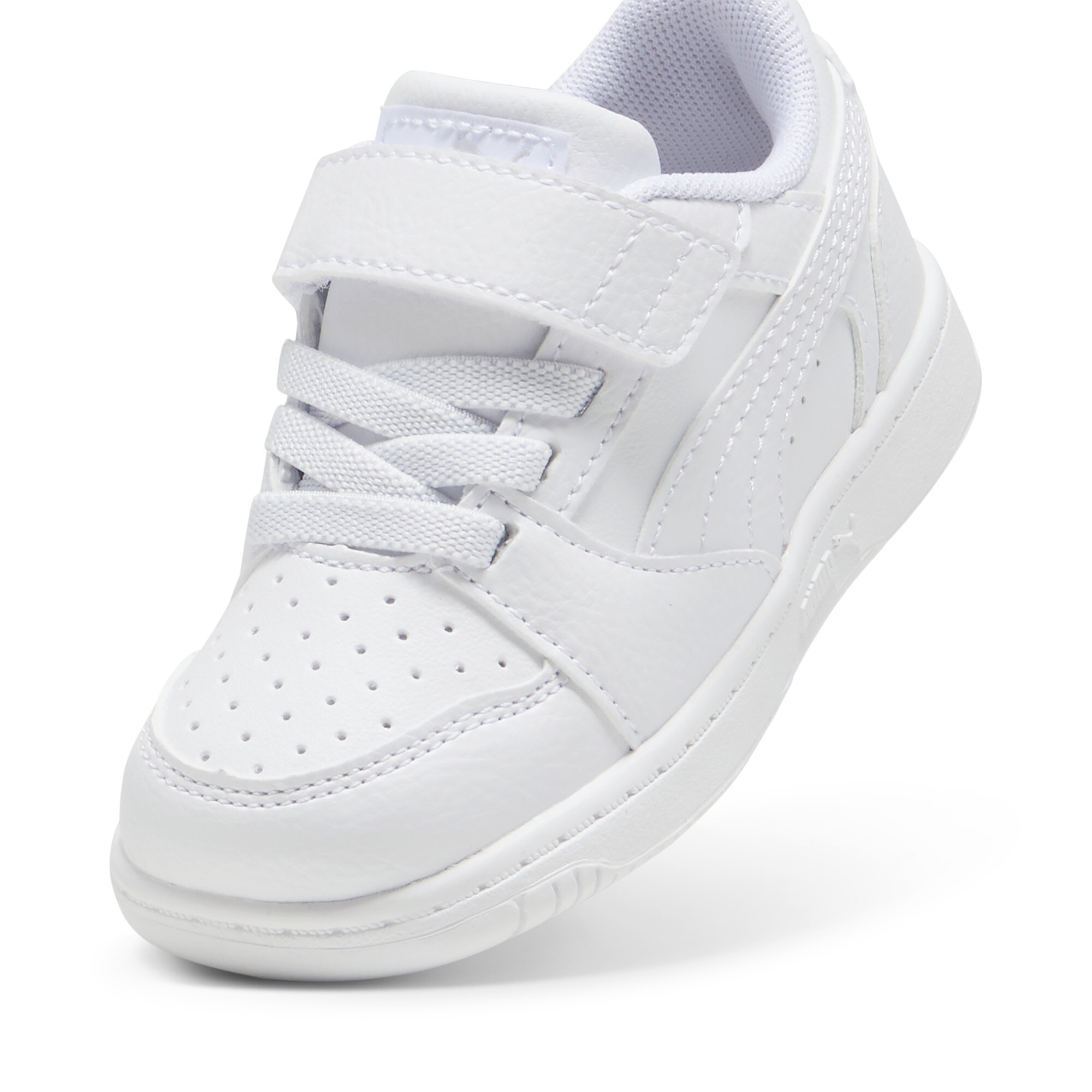 Puma Rebound V6 Lo Toddlers' Sneakers, White, Size 25, Shoes