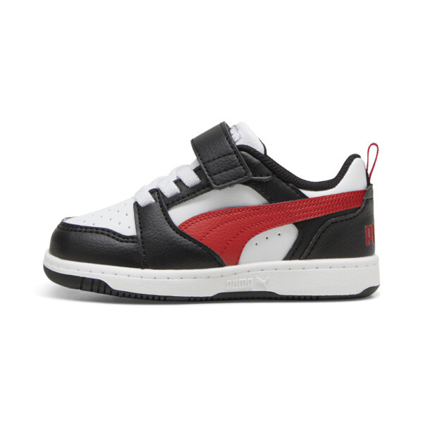 Puma Rebound V6 Lo Toddlers' Sneakers In White-for All Time Red- Black
