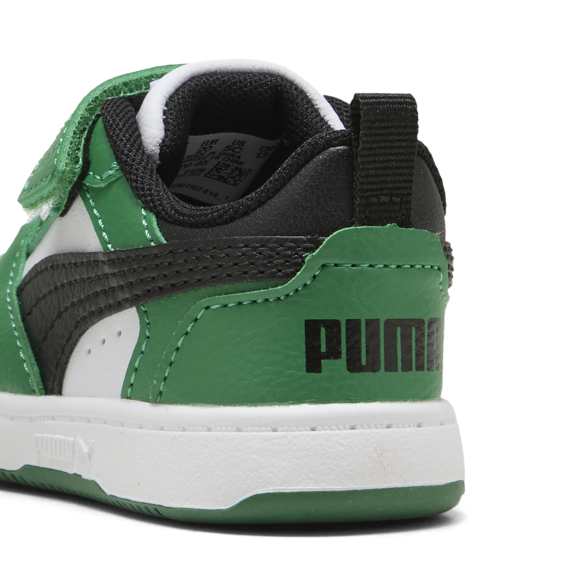 PUMA Rebound v6 Lo sneakers, Groen/Zwart/Wit, Maat 20 thumbnail 5