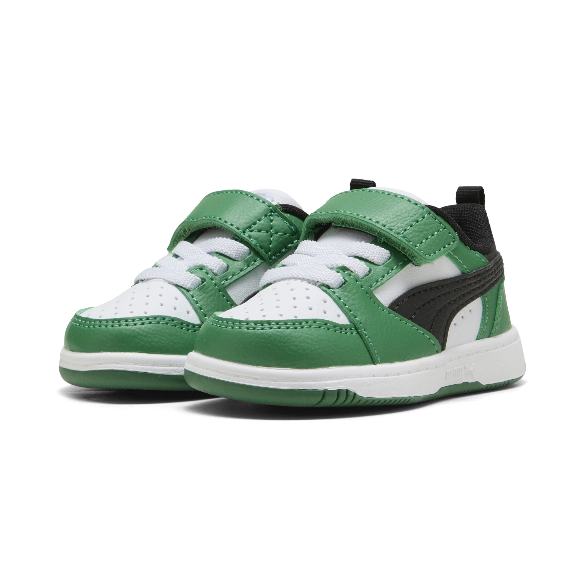 PUMA Rebound v6 Lo sneakers, Groen/Zwart/Wit, Maat 20 thumbnail 6