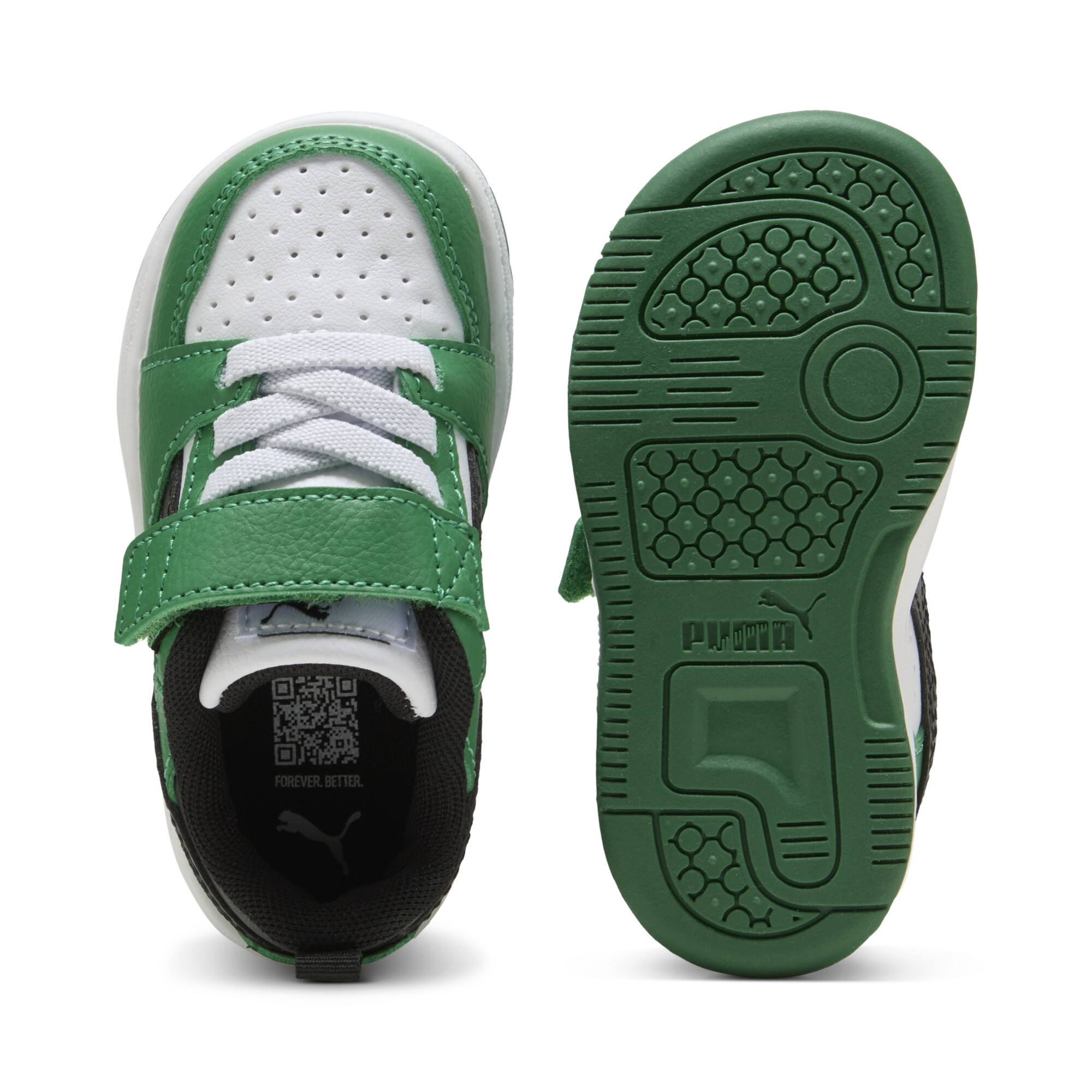 PUMA Rebound v6 Lo sneakers, Groen/Zwart/Wit, Maat 20 thumbnail 4