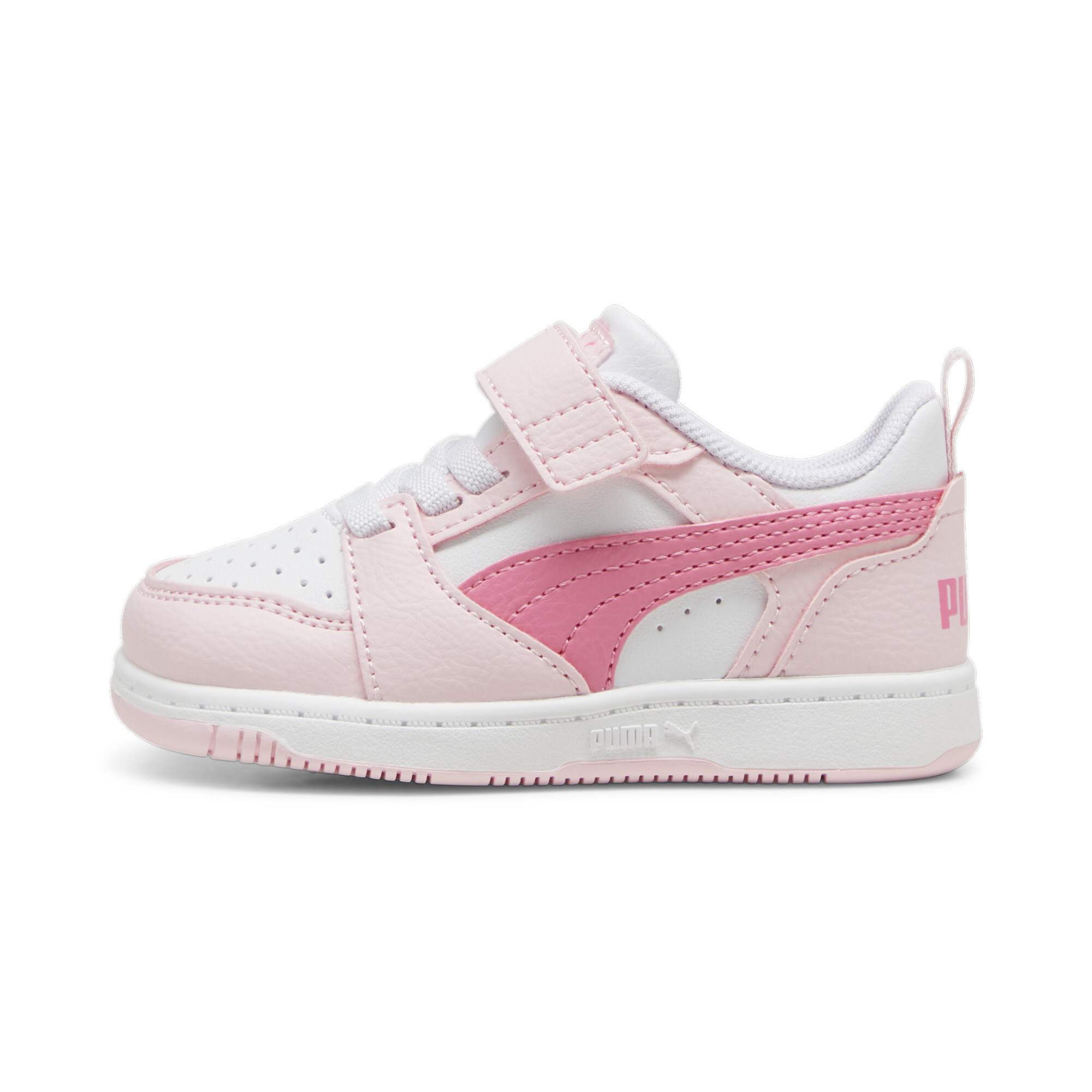 Puma Rebound V6 Lo Sneakers Babys Schuhe | White/Fast Pink/Whisp Of Pink | Größe: 23