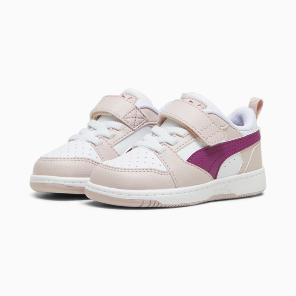 Tenis PUMA Rebound v6 Starblitz para bebés, Mauve Mist-Magenta Gleam-PUMA White, large-MEX