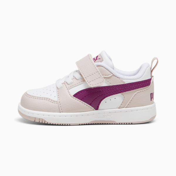 Tenis PUMA Rebound v6 Starblitz para bebés, Mauve Mist-Magenta Gleam-PUMA White, large-MEX