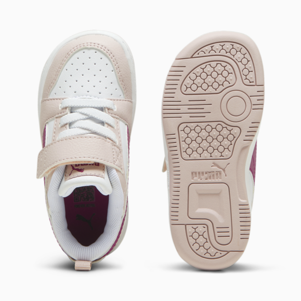 Tenis PUMA Rebound v6 Starblitz para bebés, Mauve Mist-Magenta Gleam-PUMA White, large-MEX