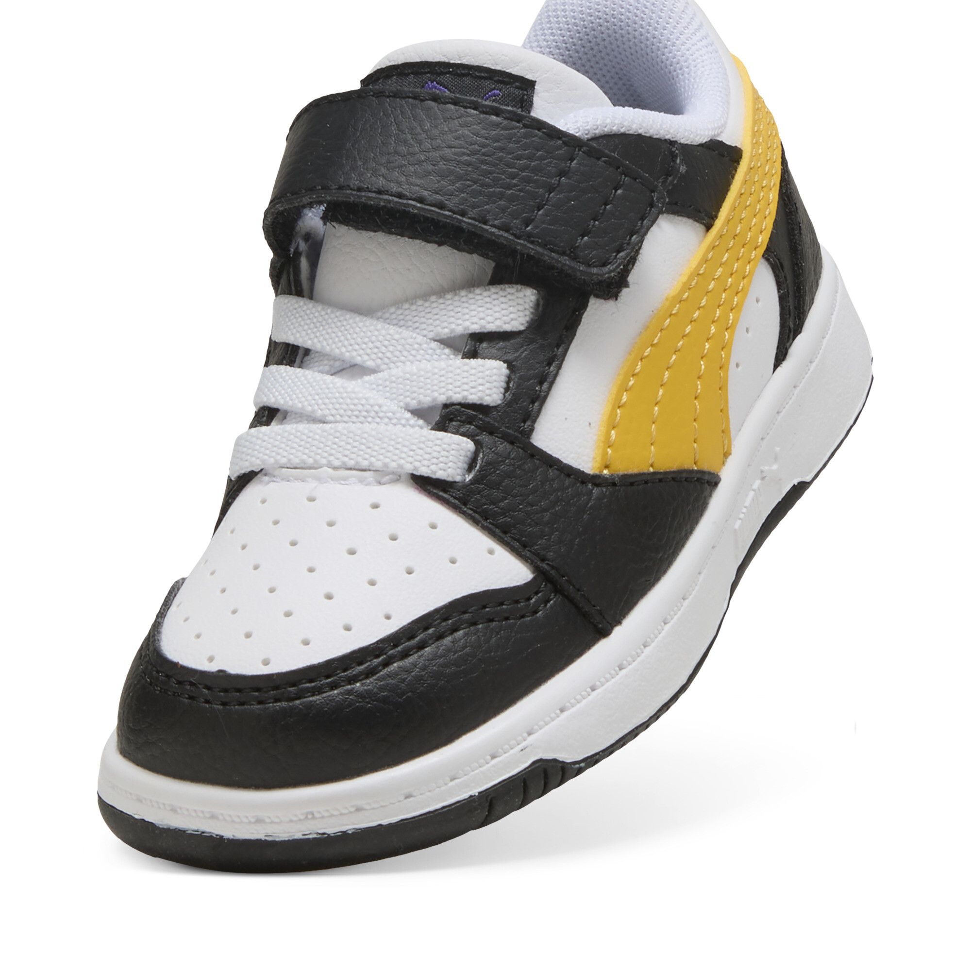 PUMA Rebound v6 Lo sneakers, Wit/Zwart/Geel