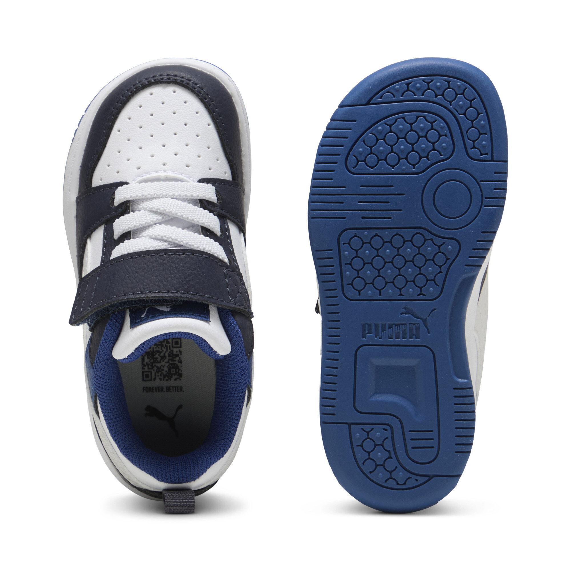 PUMA Rebound v6 Lo sneakers, Zwart/Grijs/Wit, Maat 22 thumbnail 4