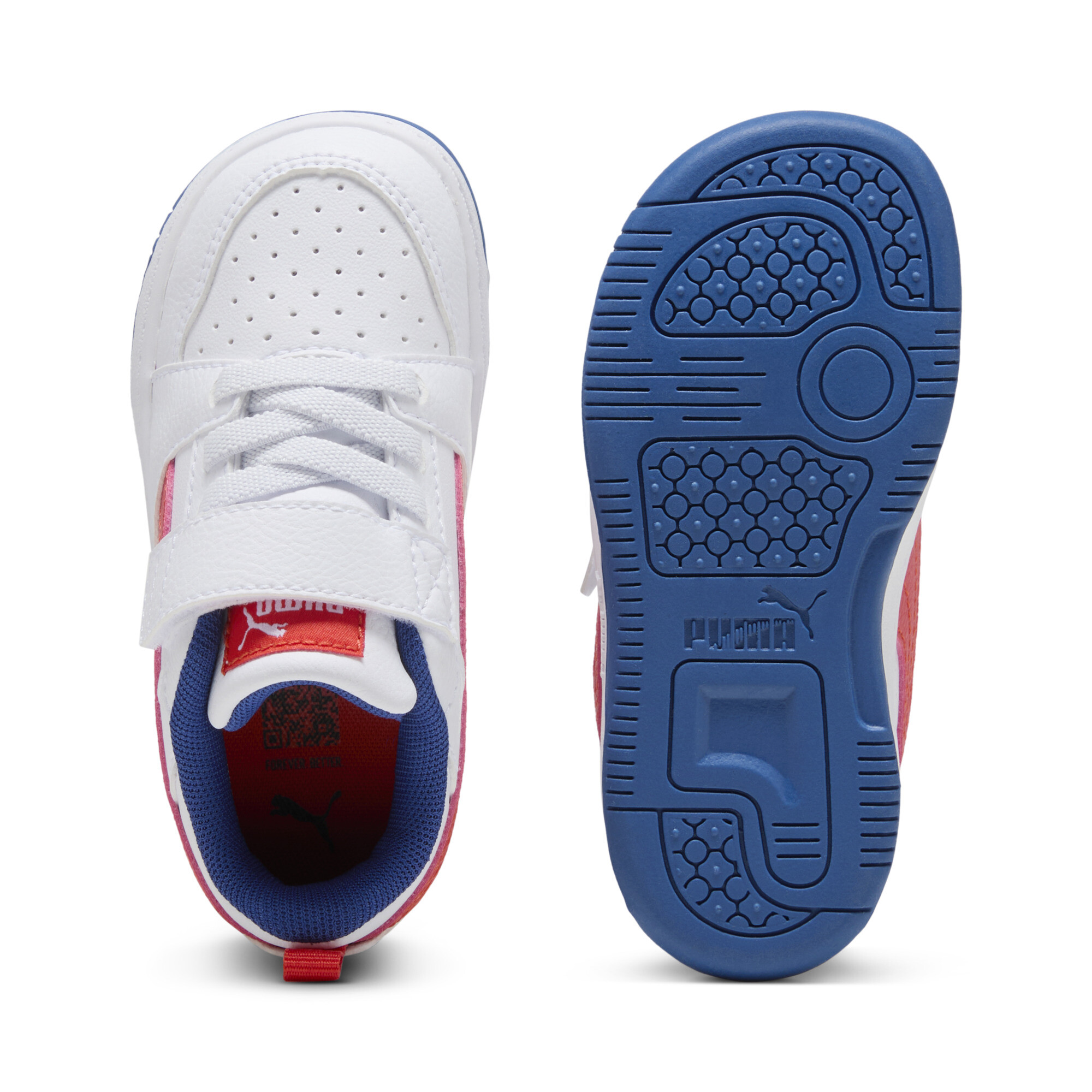 PUMA Rebound v6 Lo sneakers, Blauw/Rood/Wit, Maat 20 thumbnail 4