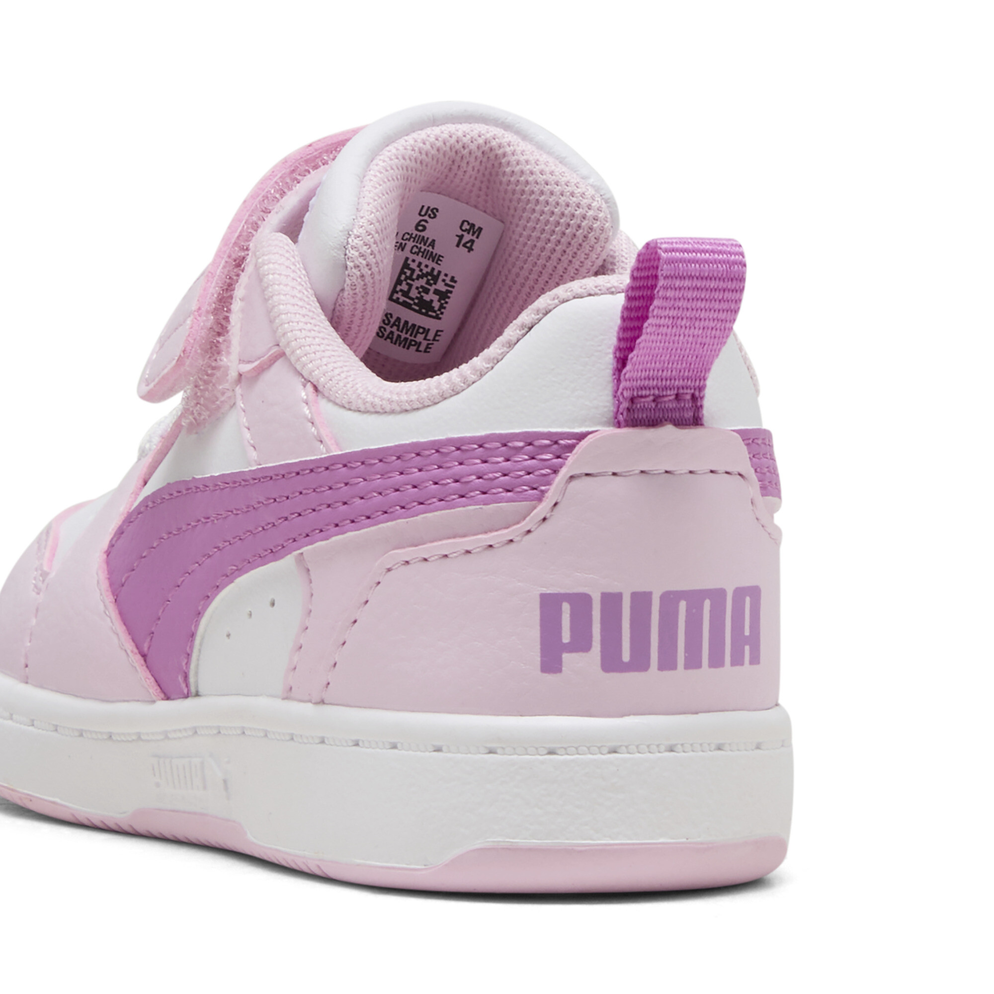 PUMA Rebound v6 Lo sneakers, Roze/Wit, Maat 22 thumbnail 5