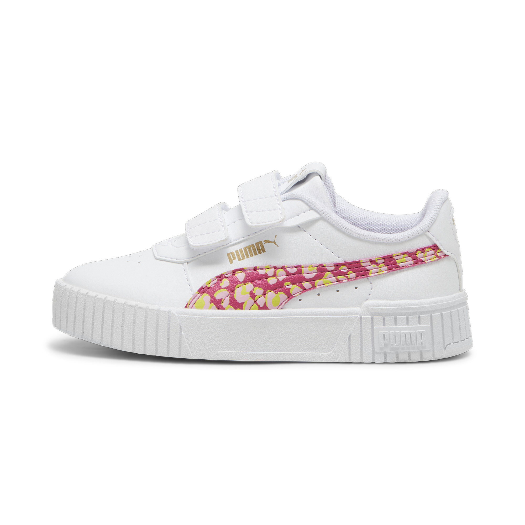 Puma Carina 2.0 Animal Update Sneakers Kinder Schuhe | White/Garnet Rose/Gold | Größe: 33