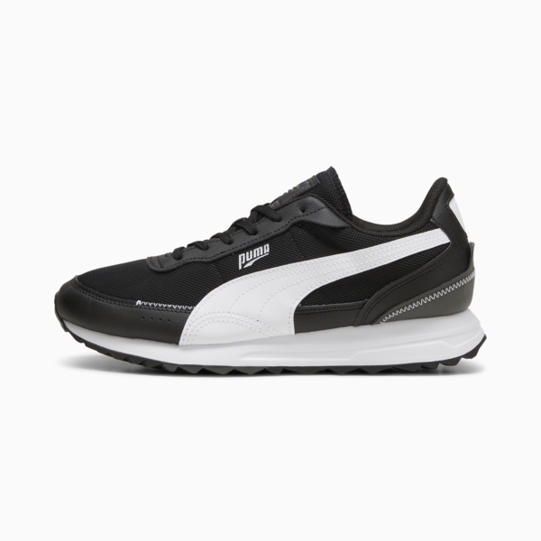 Road Rider Leather Sneakers, PUMA Black-PUMA White, large-ZAF