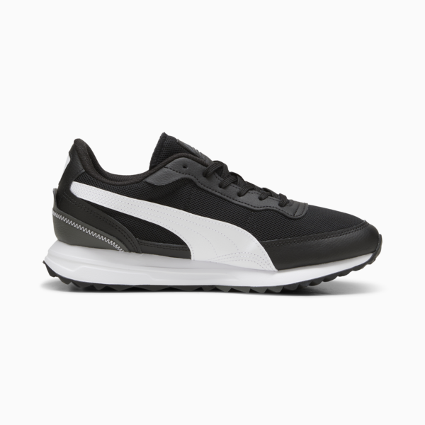 Road Rider Leather Sneakers, PUMA Black-PUMA White, large-ZAF