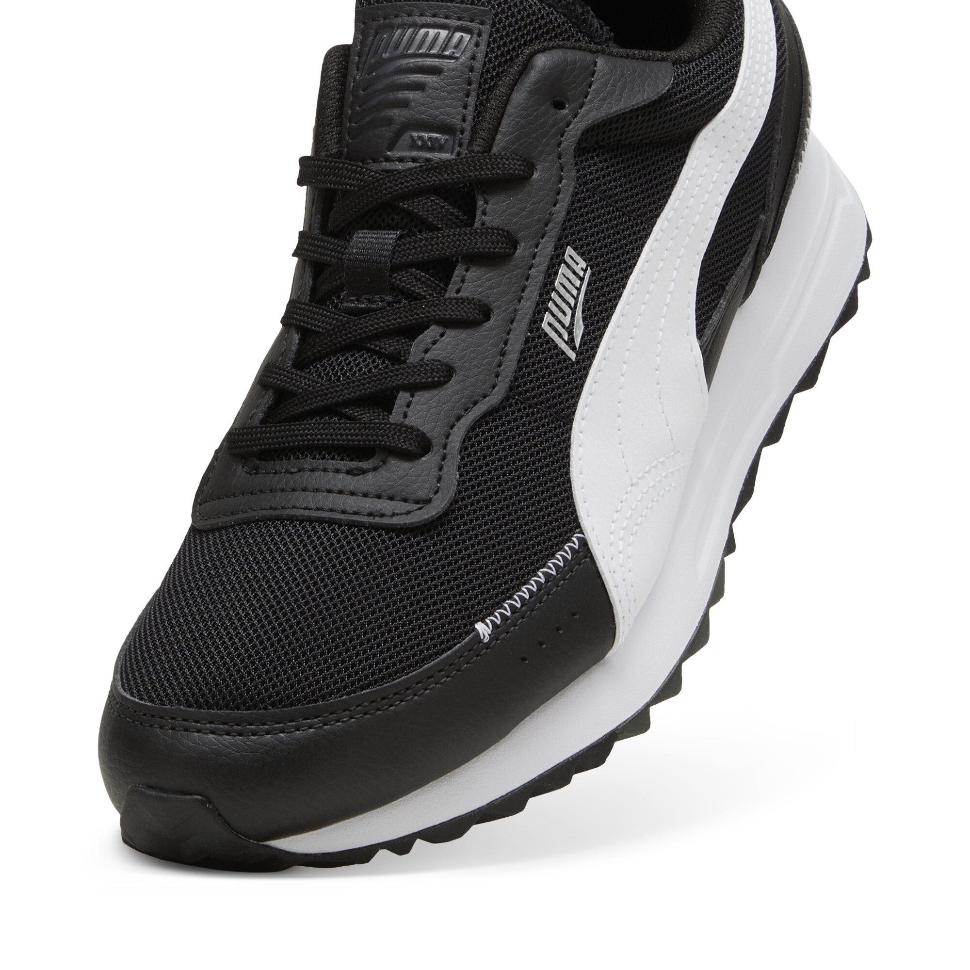 Road Rider leren sneakers, Zwart/Wit, Maat 36 | PUMA