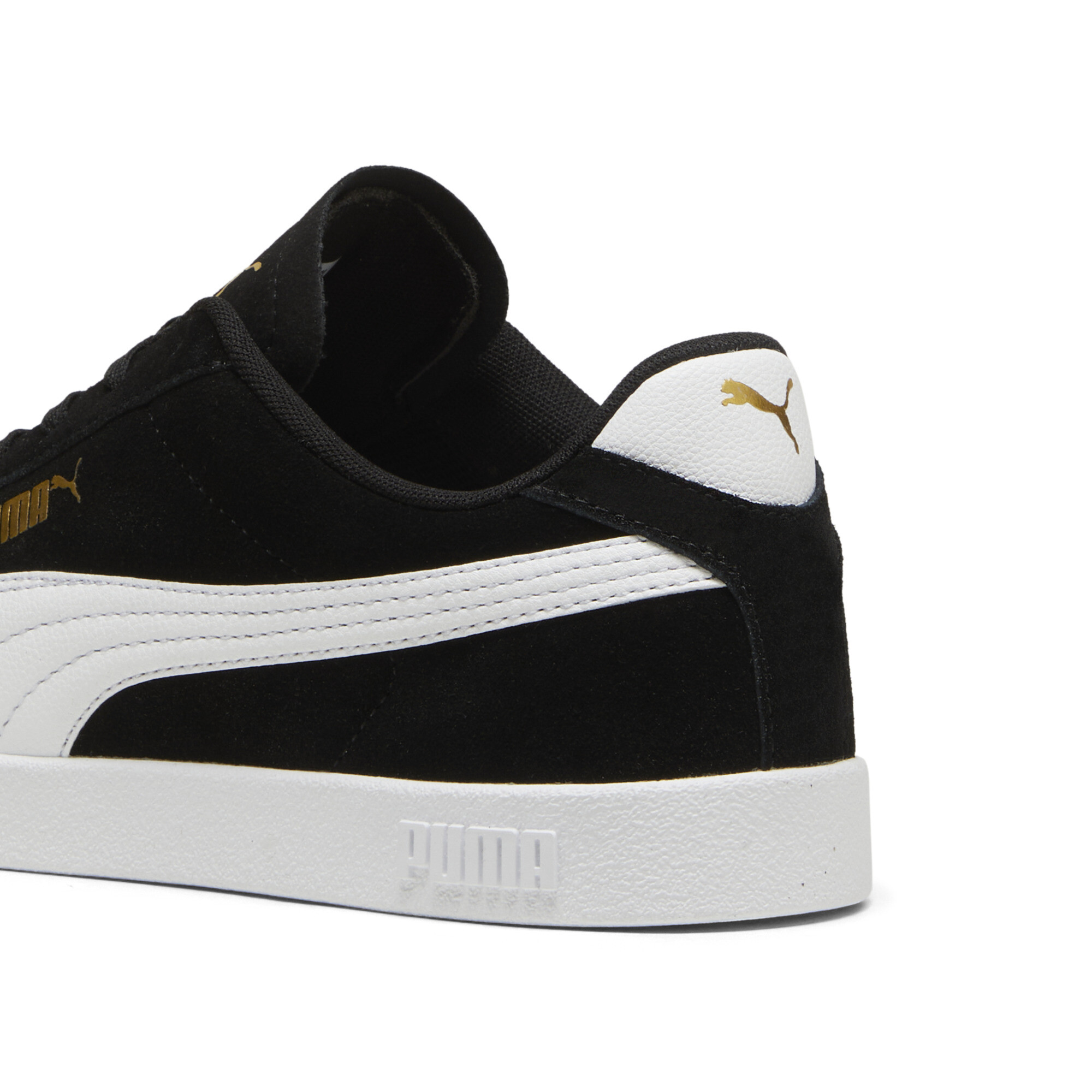 PUMA Club II Suede unisex sneakers, Zwart/Wit/Goud, Maat 37 thumbnail 5